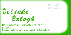 delinke balogh business card
